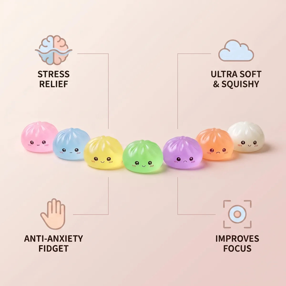 Sweet Mini Sugar Dumpling Squishy — squishy dumpling toy