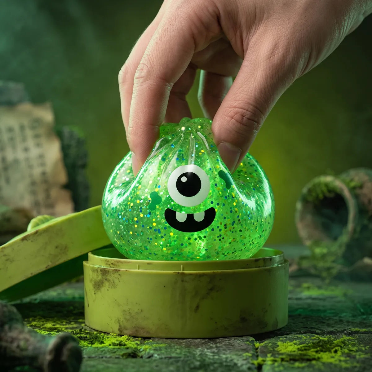 Slimy Monster Halloween Dumpling Squishy — squishy dumpling toy