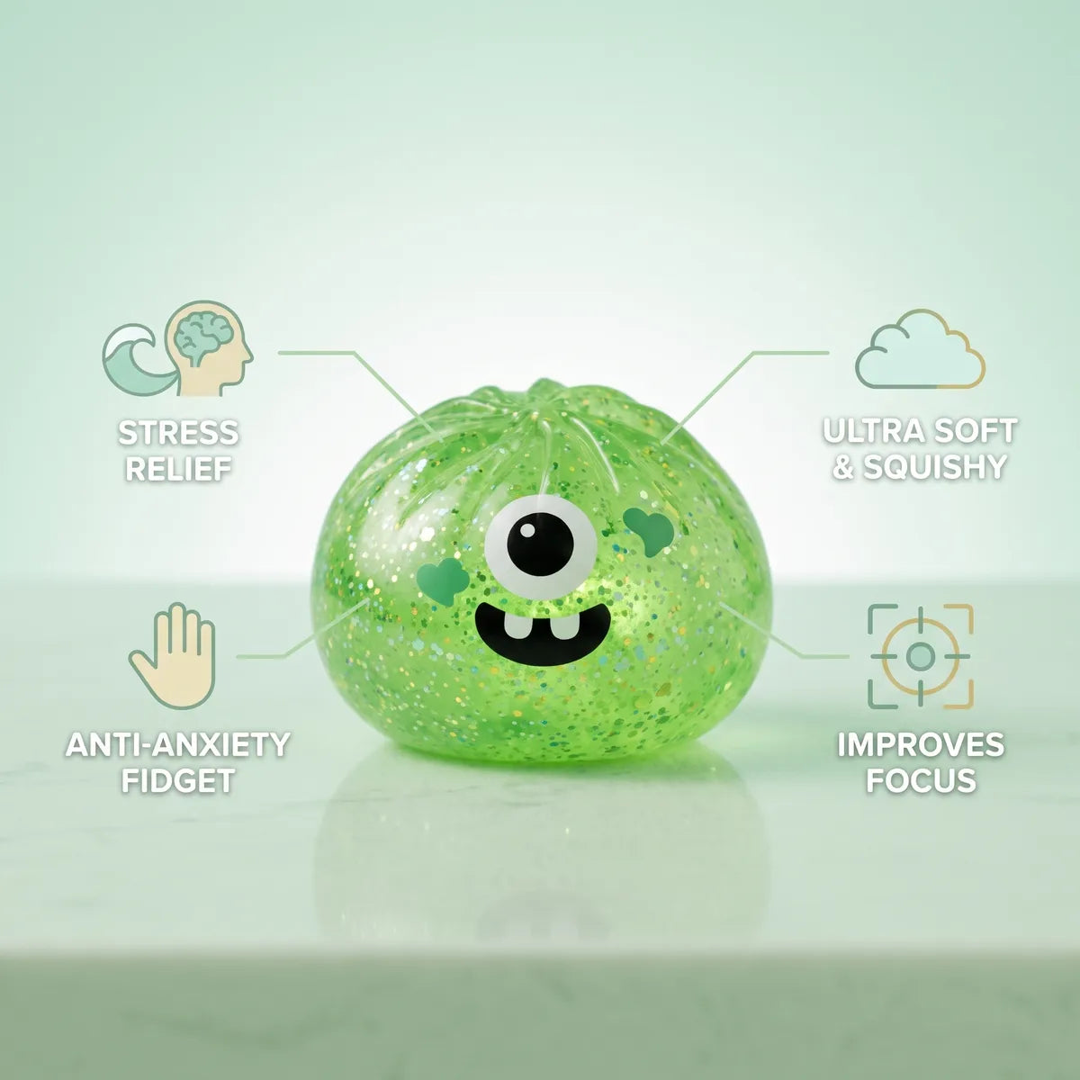 Slimy Monster Halloween Dumpling Squishy — squishy dumpling toy