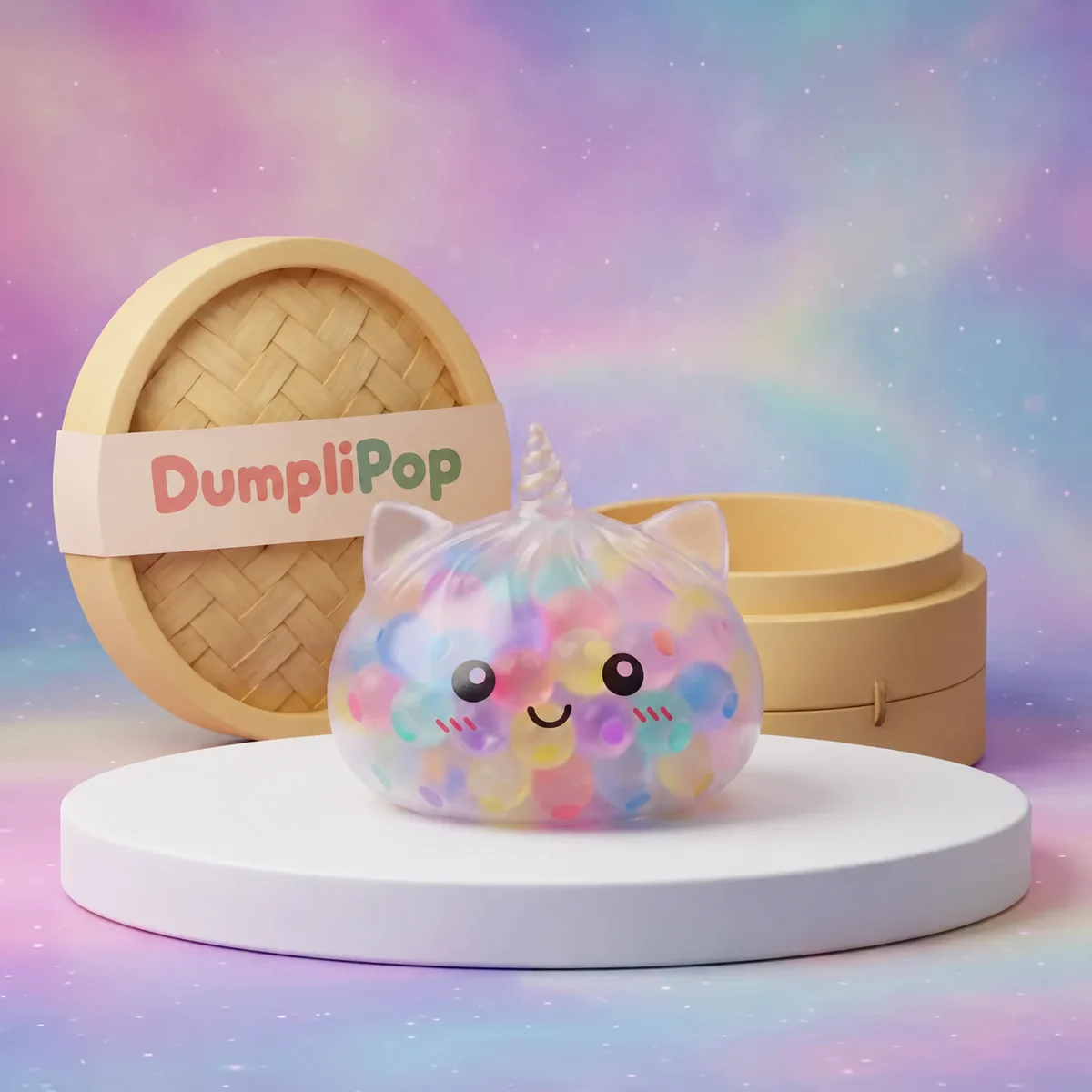Pastel Multicolor Unicorn Bubble Dumpling Squishy — squishy dumpling toy
