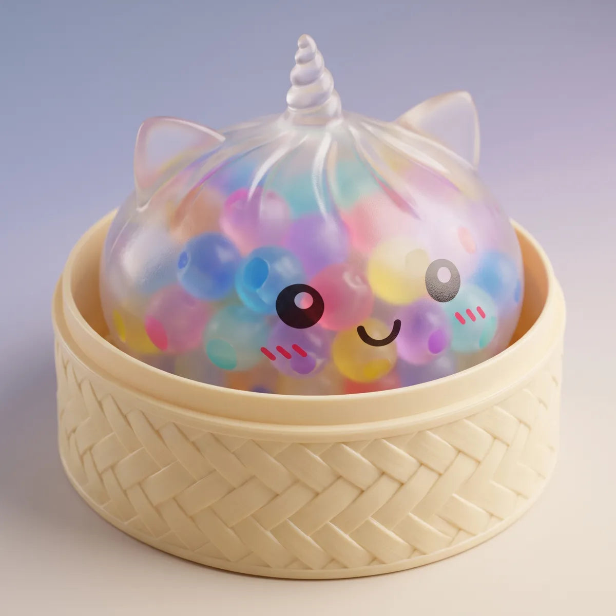 Pastel Multicolor Unicorn Bubble Dumpling Squishy — squishy dumpling toy