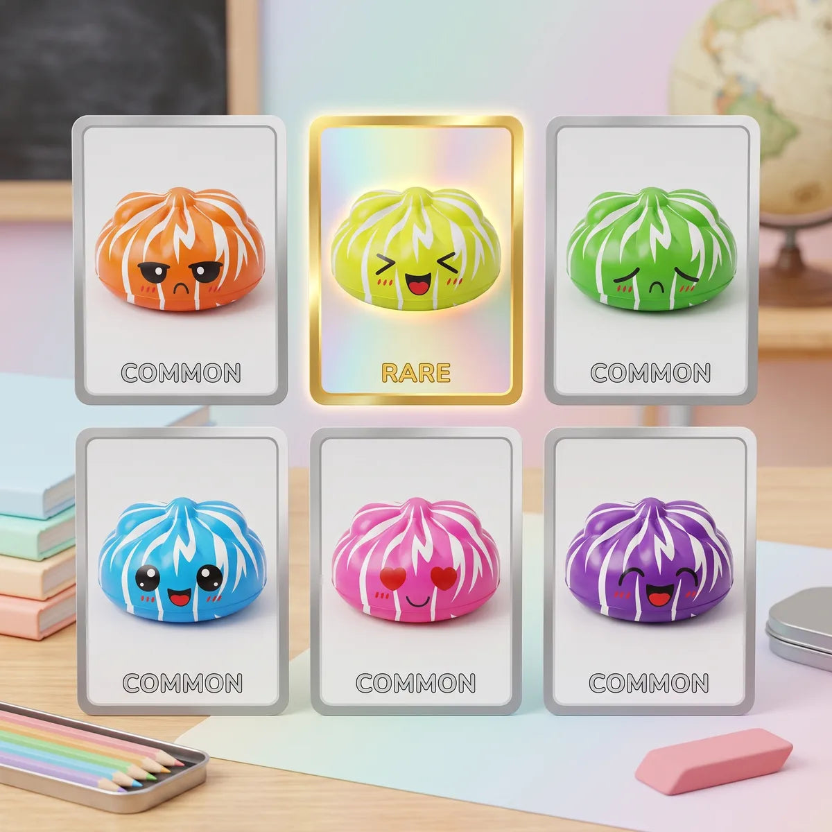 Happy Faces Mystery Cute Dumpling Squishy — squishy dumpling toy