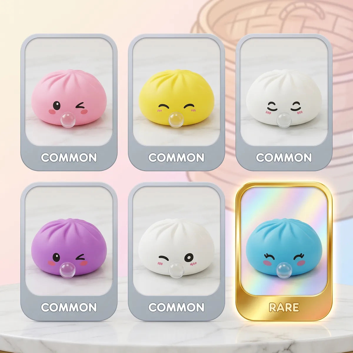 Mystery Dumpling Squishy Toys Bubble Blow — squishy dumpling toy
