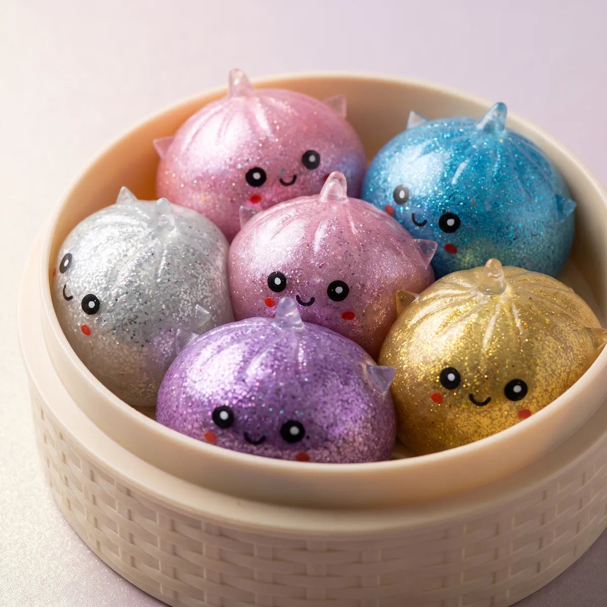 Sparkly Mystery Dumpling Squishy Unicorn Glitter — squishy dumpling toy