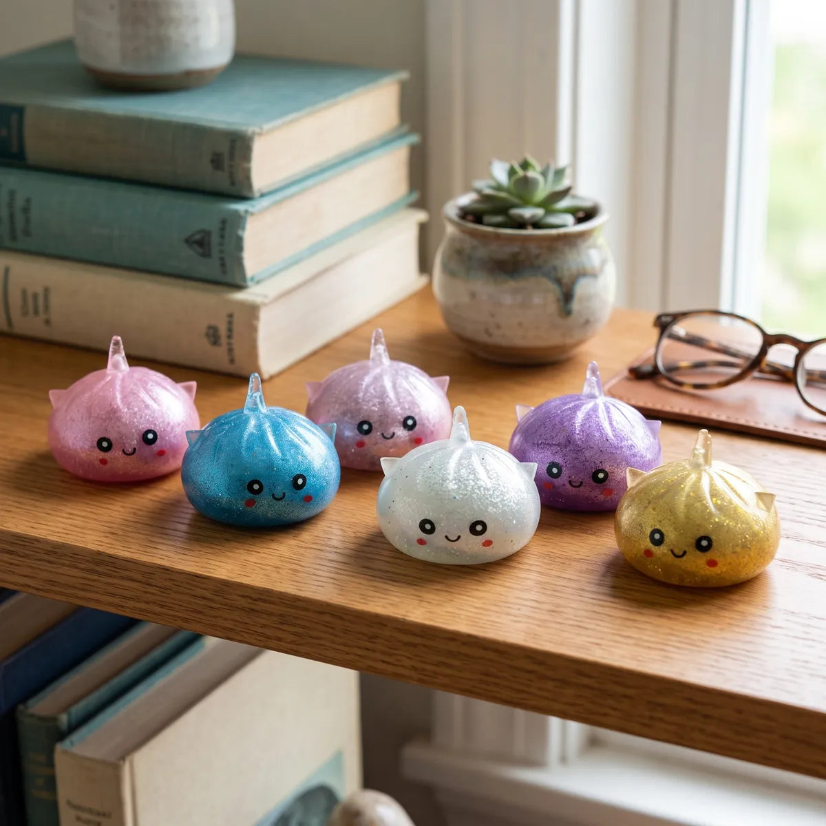 Sparkly Mystery Dumpling Squishy Unicorn Glitter — squishy dumpling toy