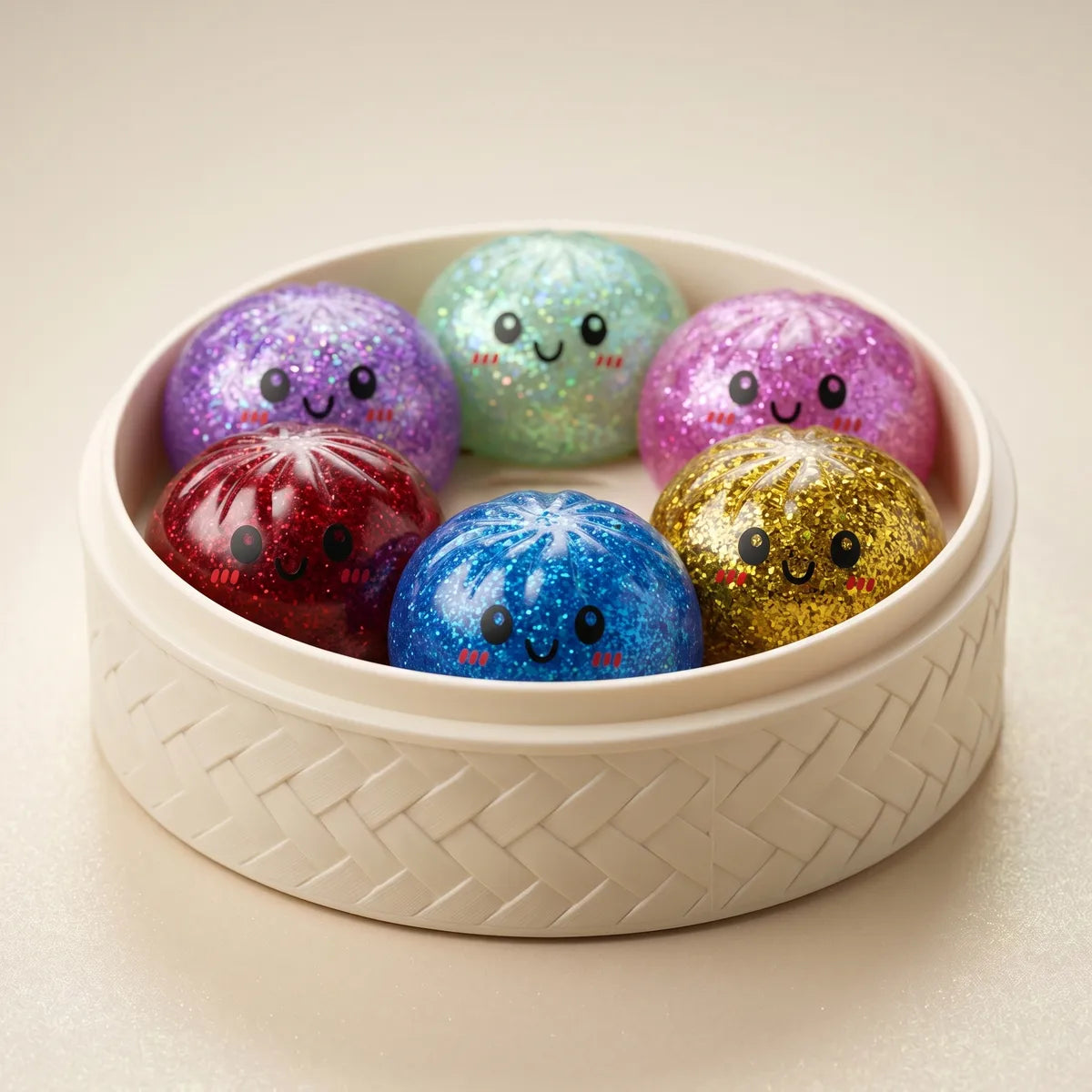 Sparkle Mystery Dumplings Squishy Glitter — squishy dumpling toy