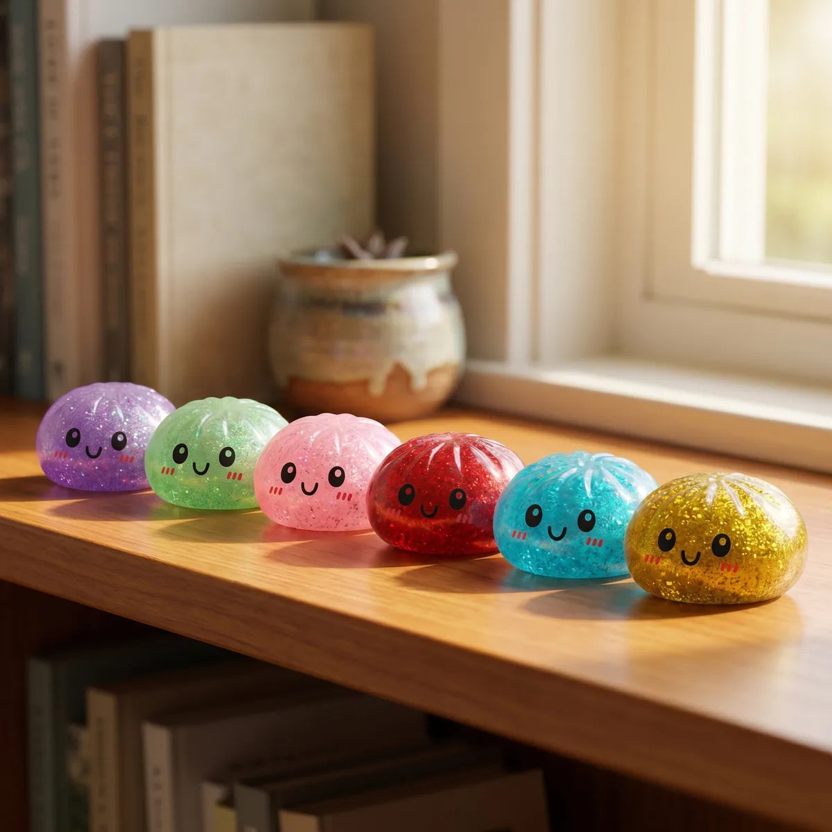 Sparkle Mystery Dumplings Squishy Glitter — squishy dumpling toy