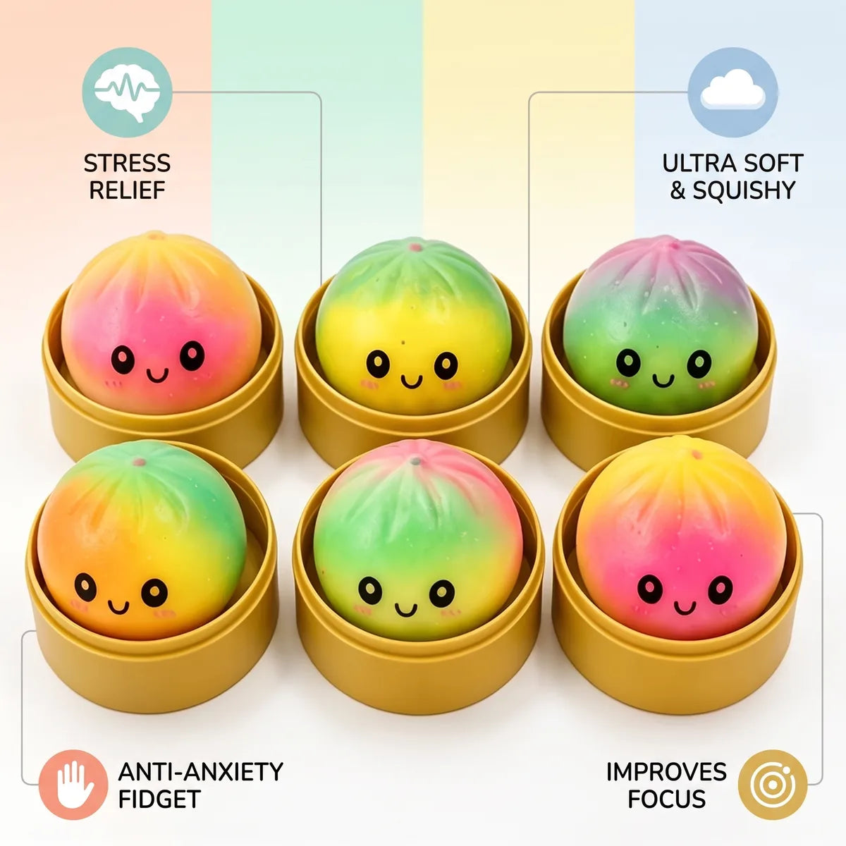 Ombre Mystery Fade Dumpling Squishy — squishy dumpling toy