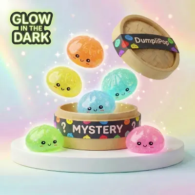 Mystery Glow In Dark Glitter Dumpling Squishy Blind Box — squishy dumpling toy