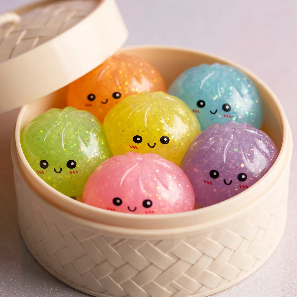 Mystery Glow In Dark Glitter Dumpling Squishy Blind Box — squishy dumpling toy