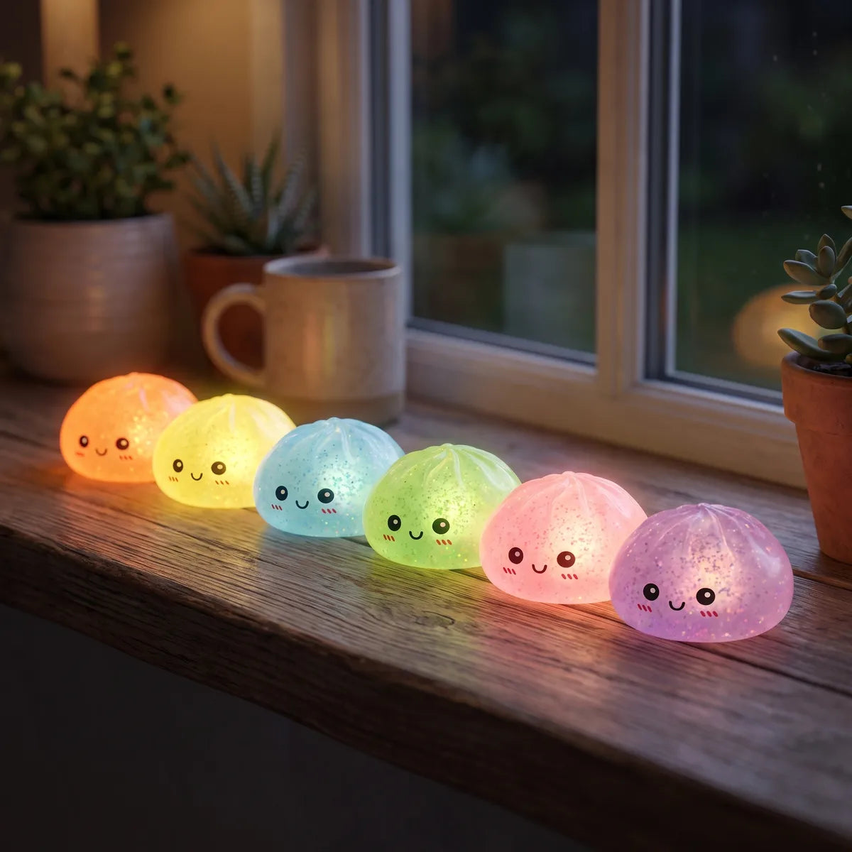 Mystery Glow In Dark Glitter Dumpling Squishy Blind Box — squishy dumpling toy