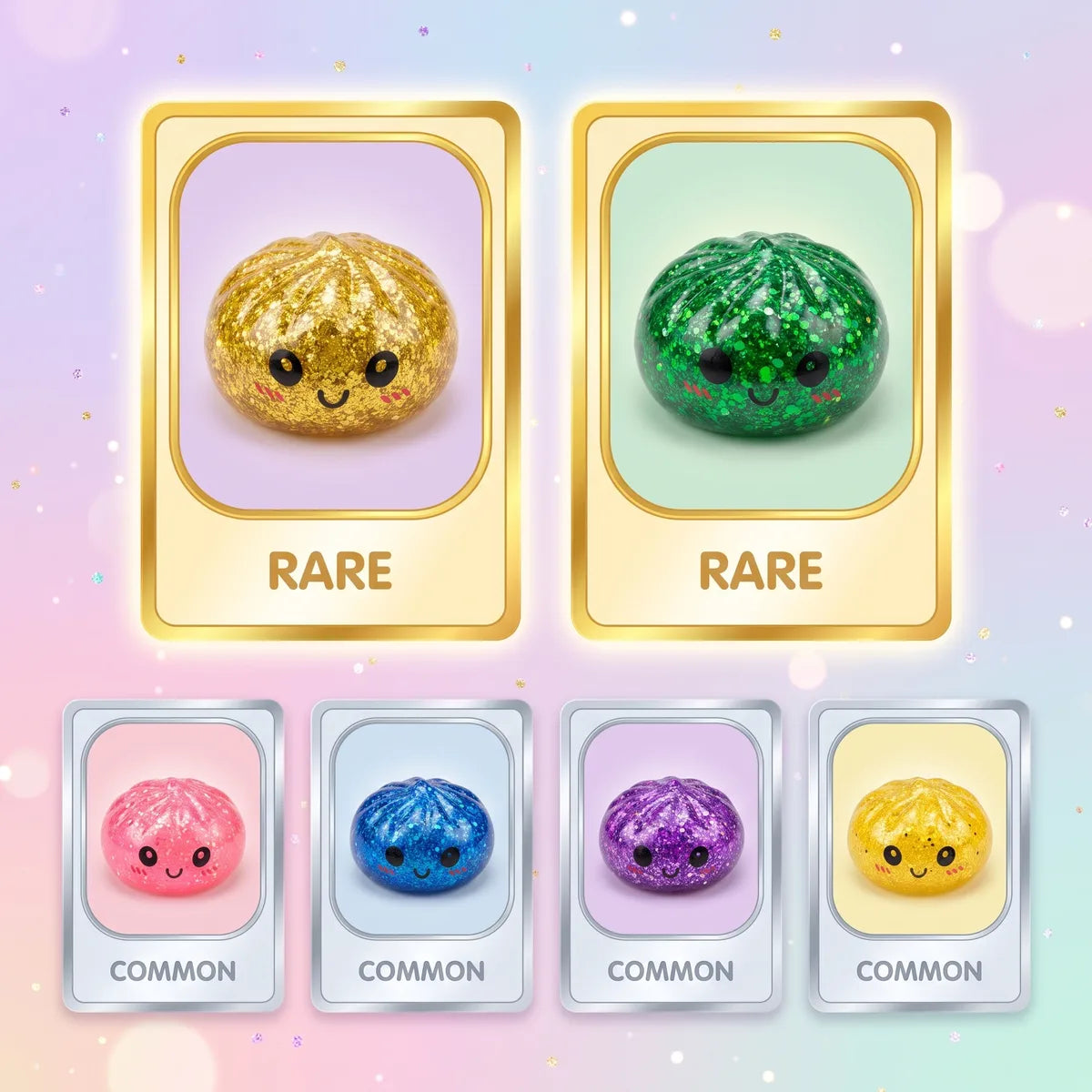 Sparkle Mystery Mini Glitter Dumpling Squishy Set — squishy dumpling toy