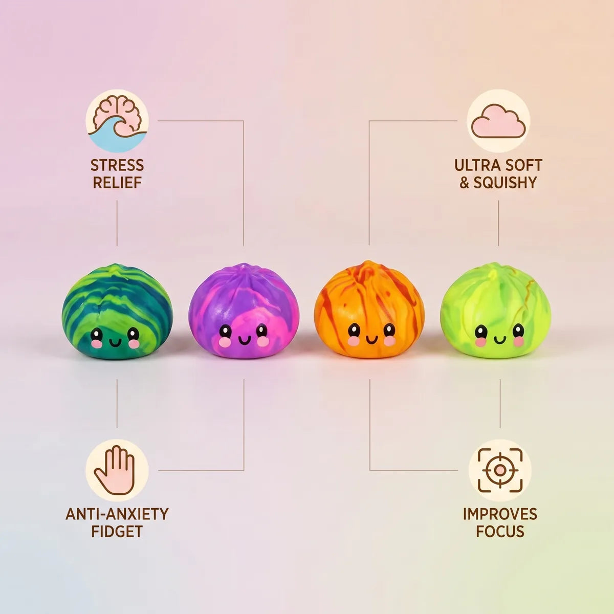 Swirl Mystery Mini Tie Dye Dumpling Squishy — squishy dumpling toy