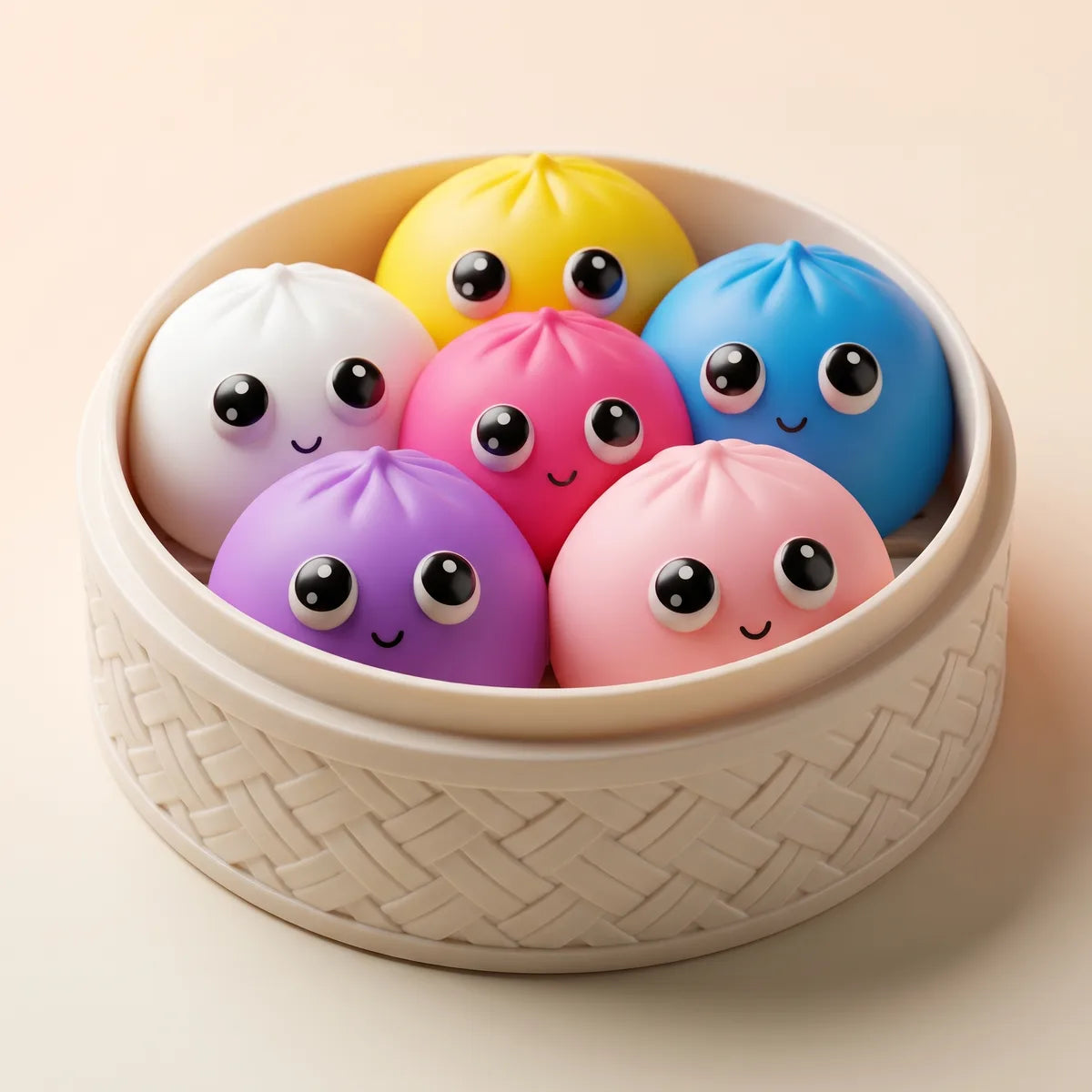 Big Eyes Mystery Pop Dumpling Squishy — squishy dumpling toy