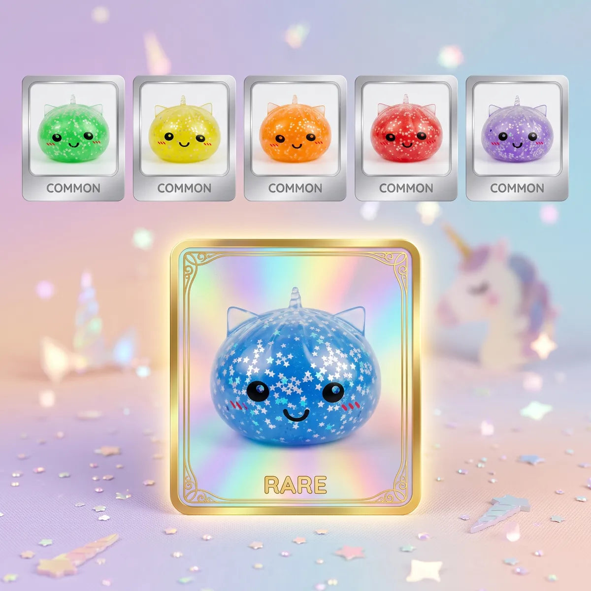 Starlit Mystery Sparkle Unicorn Dumpling Squishy — squishy dumpling toy