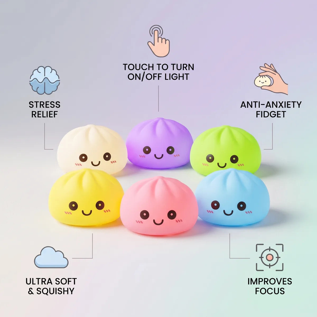 Glow Mystery Squishy Dumpling Night Light — squishy dumpling toy