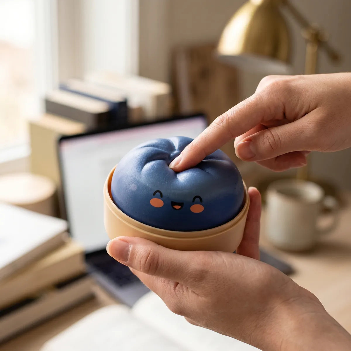 Midnight Navy Blue Dumpling Squishy — squishy dumpling toy