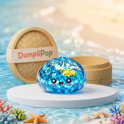 Coral Reef Ocean Glitter Dumpling Squishy — squishy dumpling toy