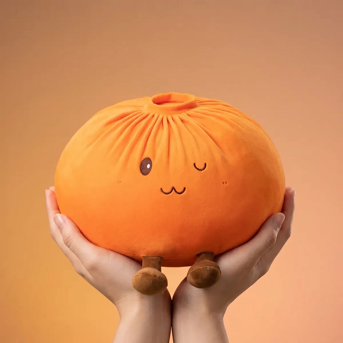 Sunset Orange Large Dumpling Squishy Toy — squishy dumpling toy