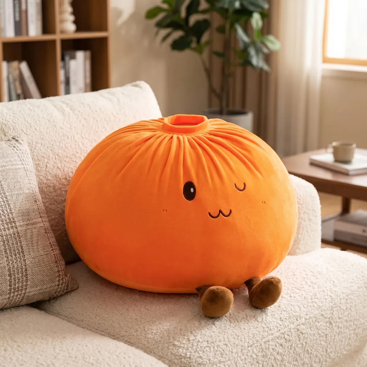 Sunset Orange Large Dumpling Squishy Toy — squishy dumpling toy