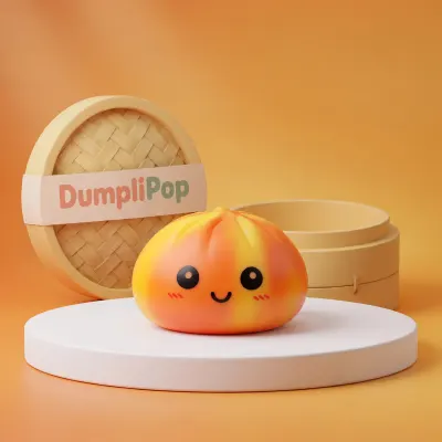 Sunset Orange Tie Dye Dumpling Squishy — squishy dumpling toy