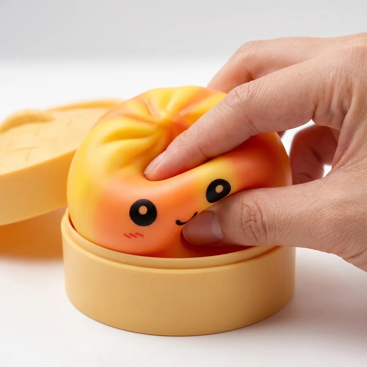 Sunset Orange Tie Dye Dumpling Squishy — squishy dumpling toy