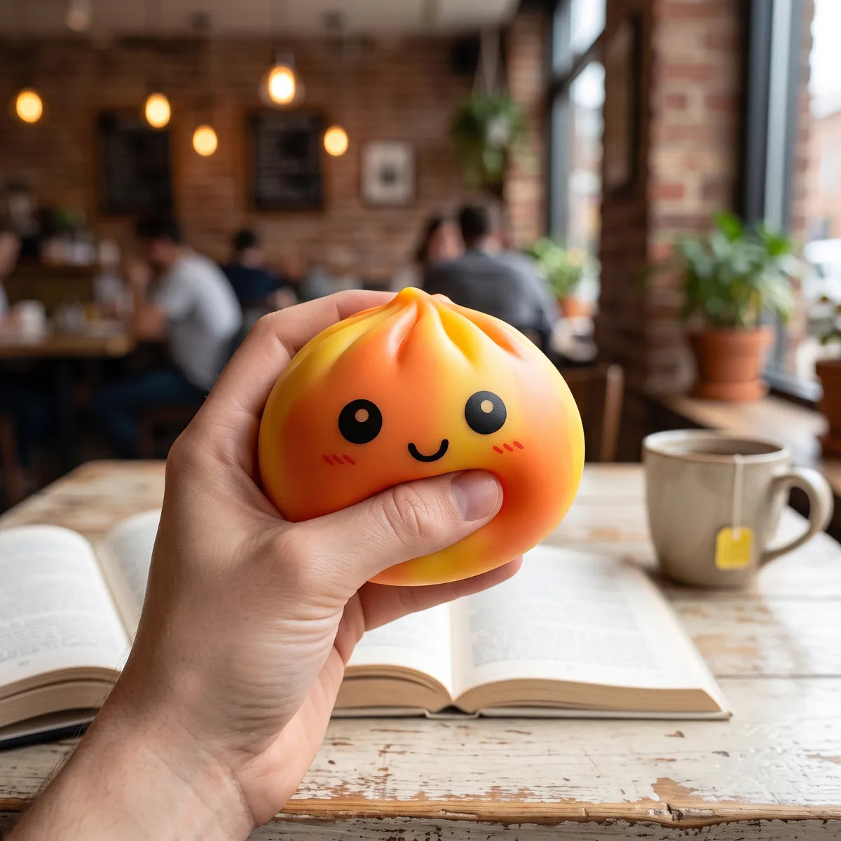 Sunset Orange Tie Dye Dumpling Squishy — squishy dumpling toy