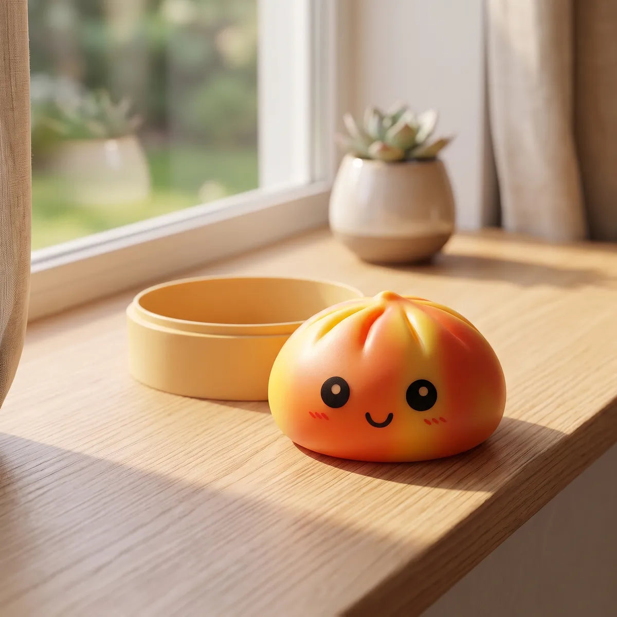 Sunset Orange Tie Dye Dumpling Squishy — squishy dumpling toy