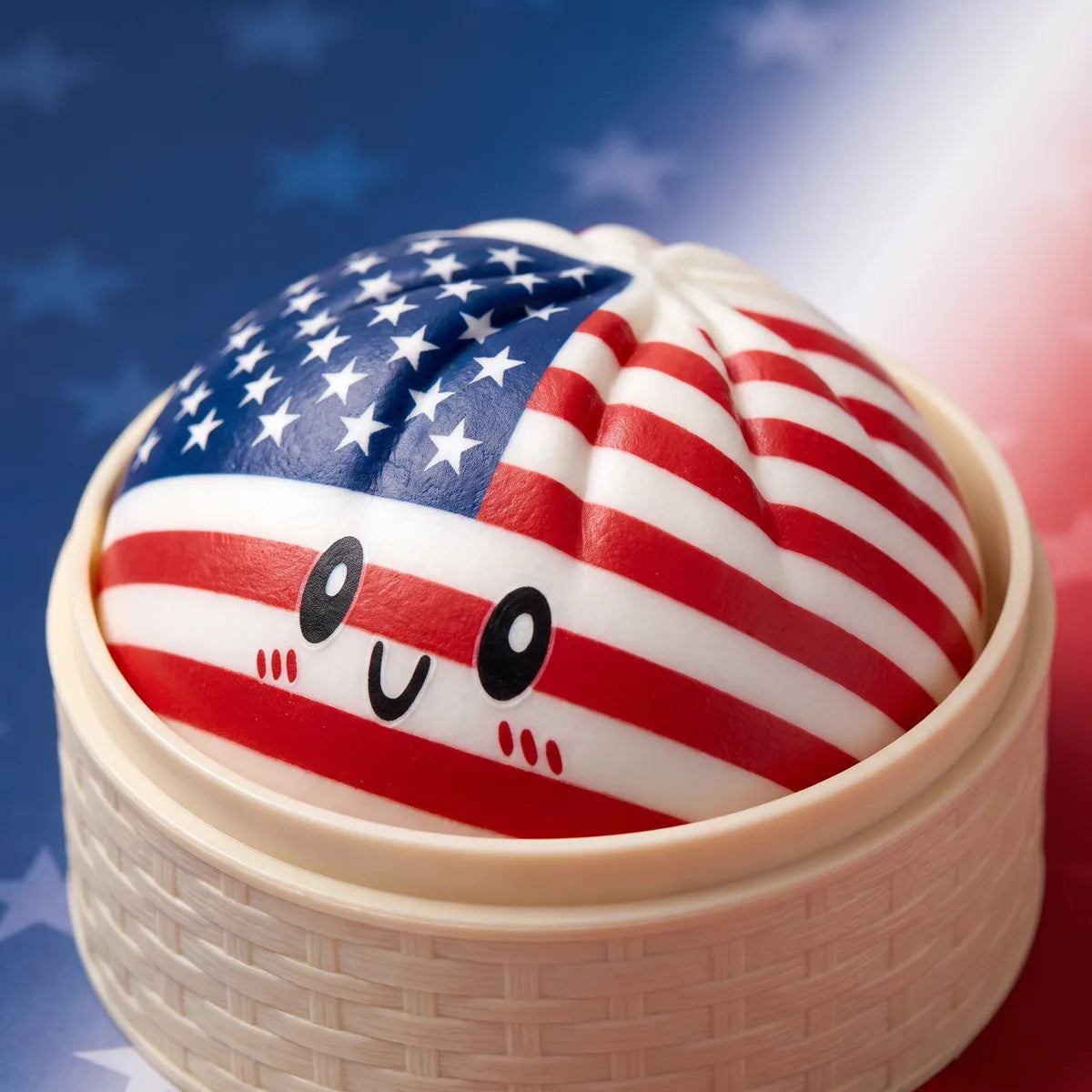 Liberty Patriotic 4th July Dumpling Squishy — squishy dumpling toy