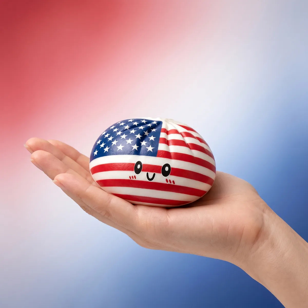 Liberty Patriotic 4th July Dumpling Squishy — squishy dumpling toy