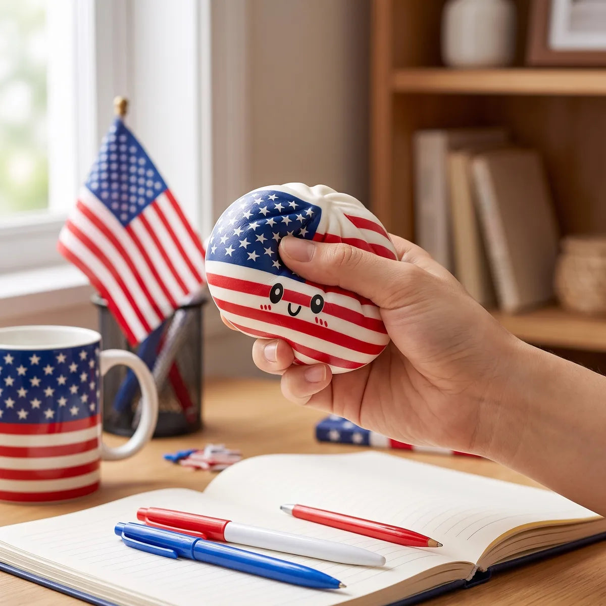 Liberty Patriotic 4th July Dumpling Squishy — squishy dumpling toy