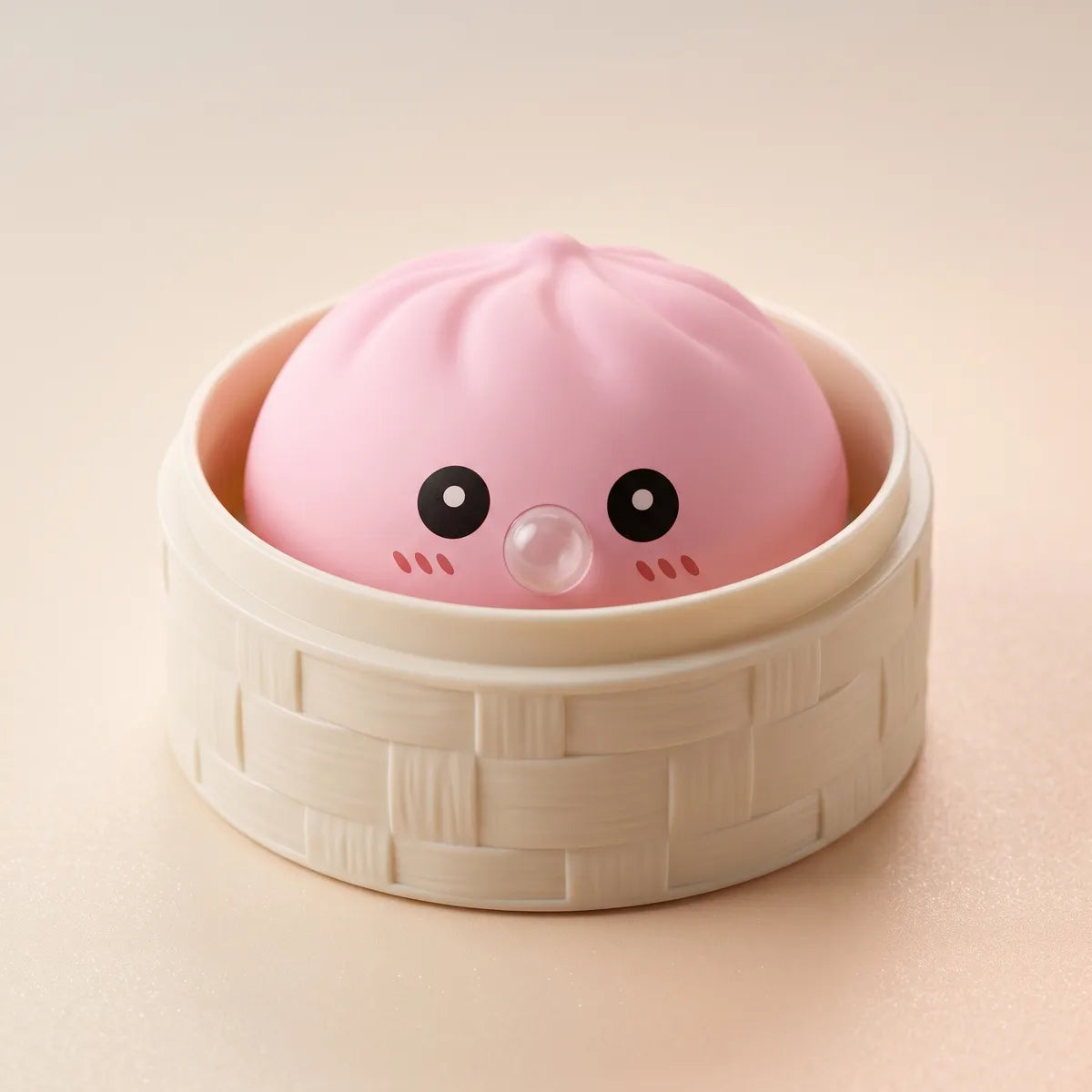 Plump Pink Blow Dumpling Squishy — squishy dumpling toy