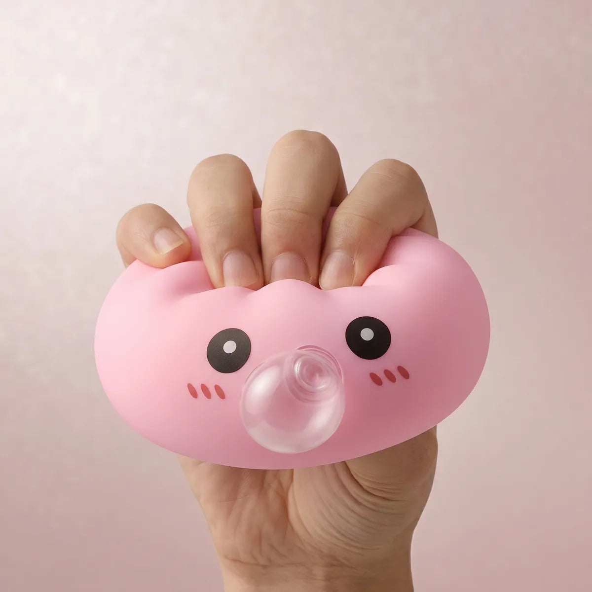 Plump Pink Blow Dumpling Squishy — squishy dumpling toy