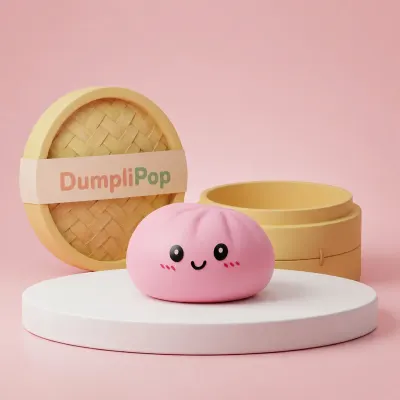 Blossom Pink Dumplings Squishy — squishy dumpling toy