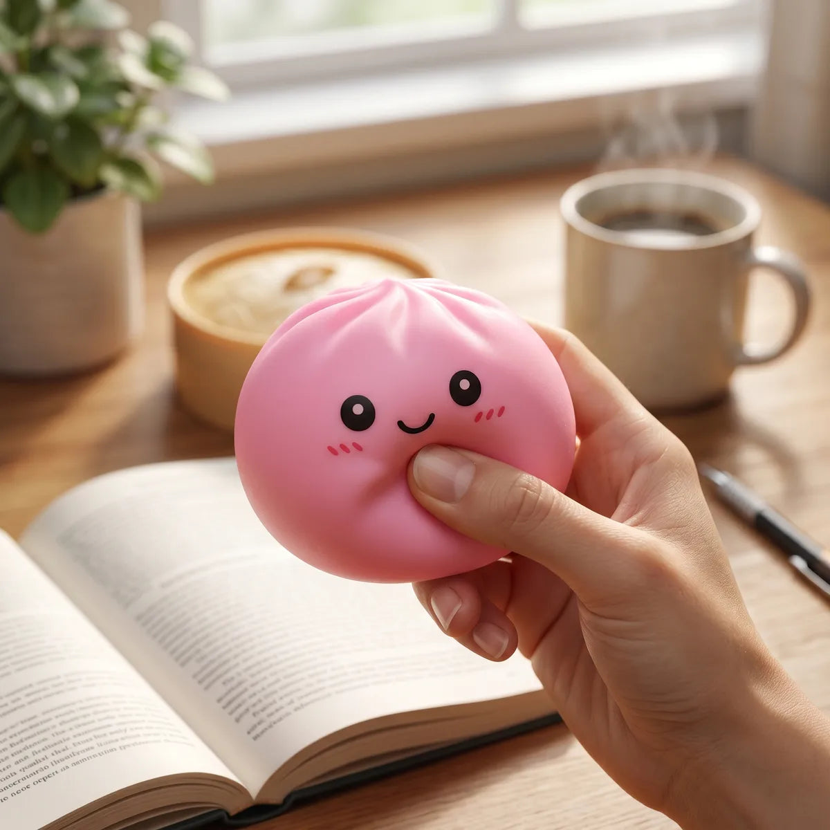 Blossom Pink Dumplings Squishy — squishy dumpling toy
