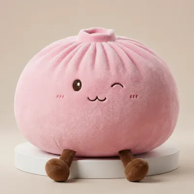 Cozy Pink Large Dumpling Squishy Toy — squishy dumpling toy