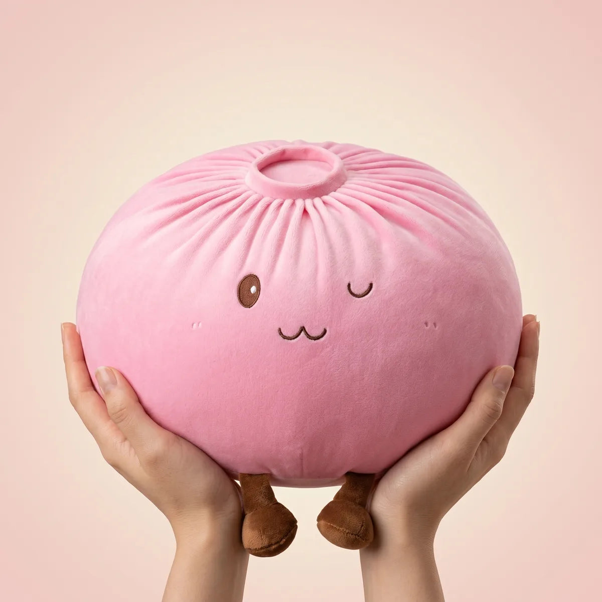 Cozy Pink Large Dumpling Squishy Toy — squishy dumpling toy