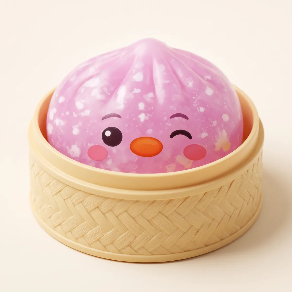 Candy Pink Penguin Dumpling Squishy — squishy dumpling toy