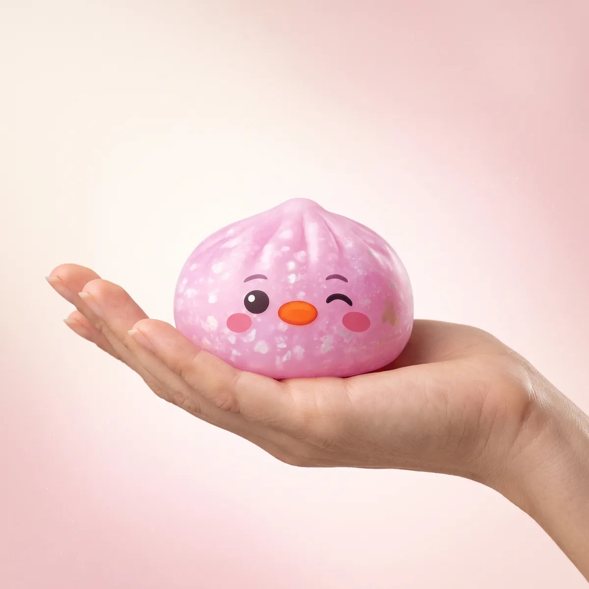 Candy Pink Penguin Dumpling Squishy — squishy dumpling toy