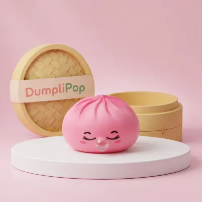 Blossom Pink Rare Blow Dumpling Squishy — squishy dumpling toy