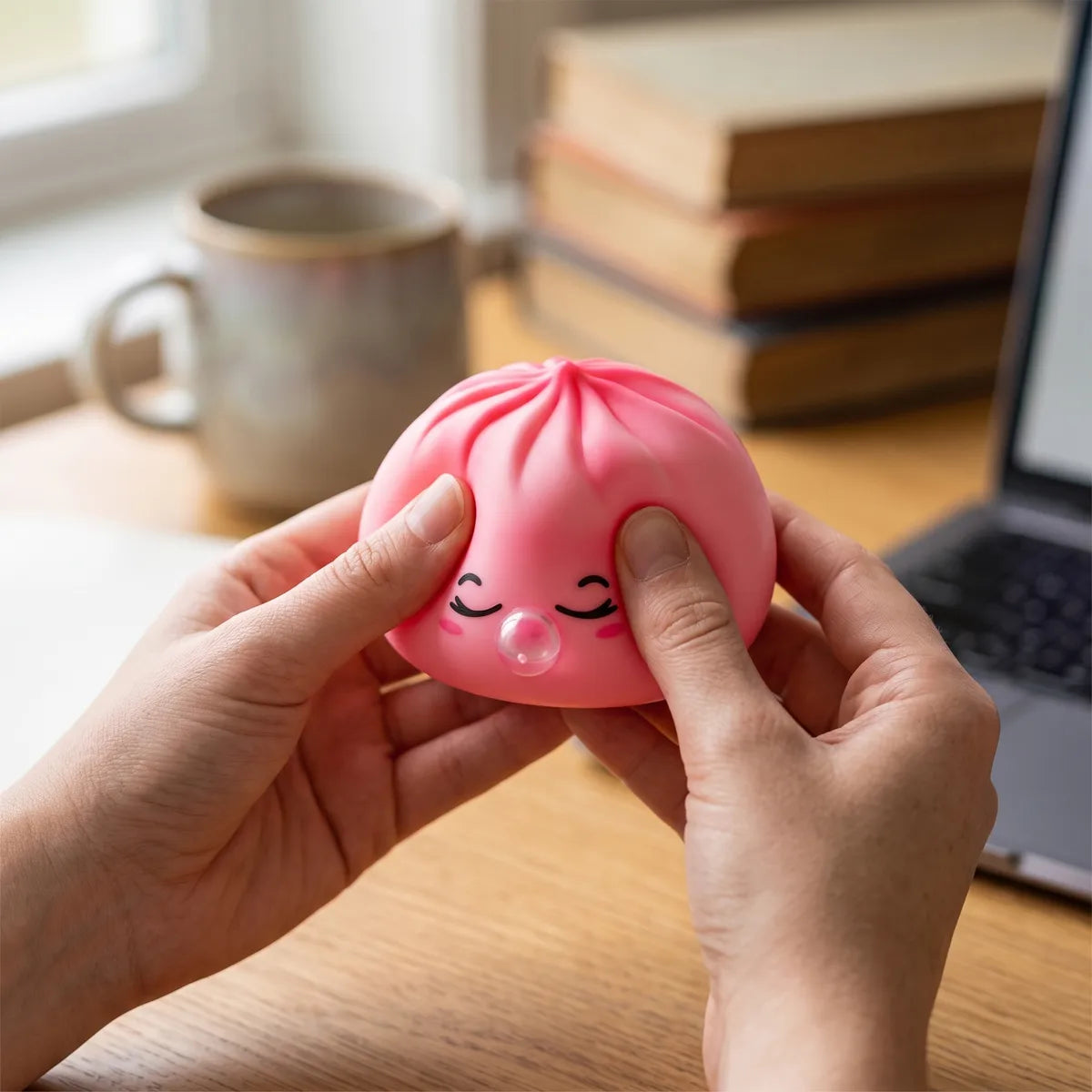 Blossom Pink Rare Blow Dumpling Squishy — squishy dumpling toy