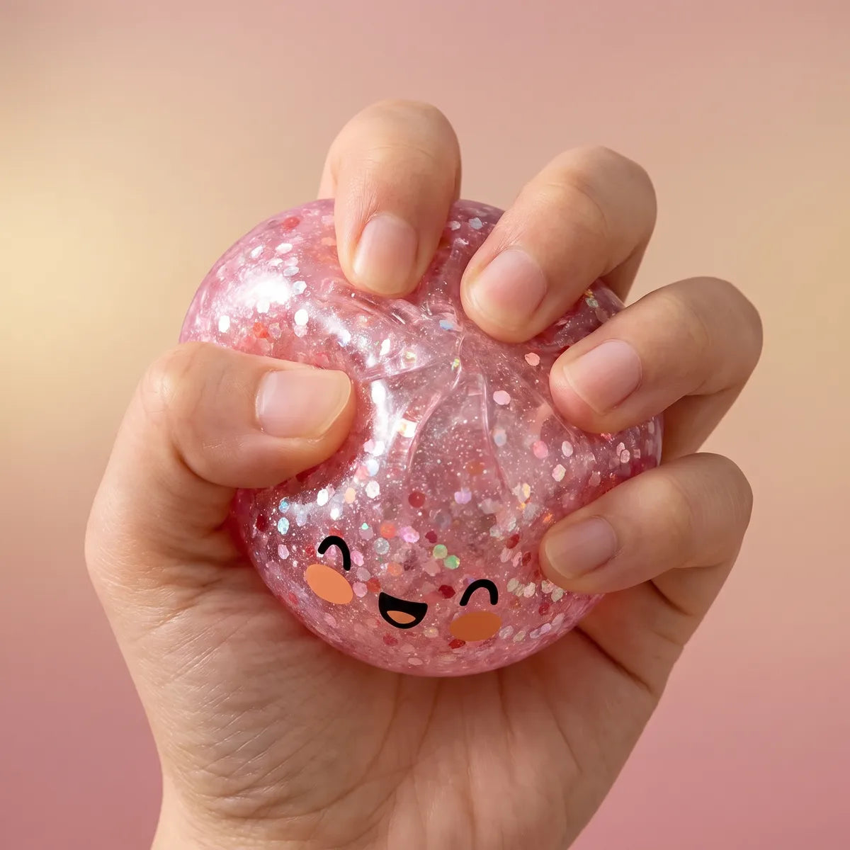 Bubblegum Pink Sparkle Dumpling Squishy — squishy dumpling toy