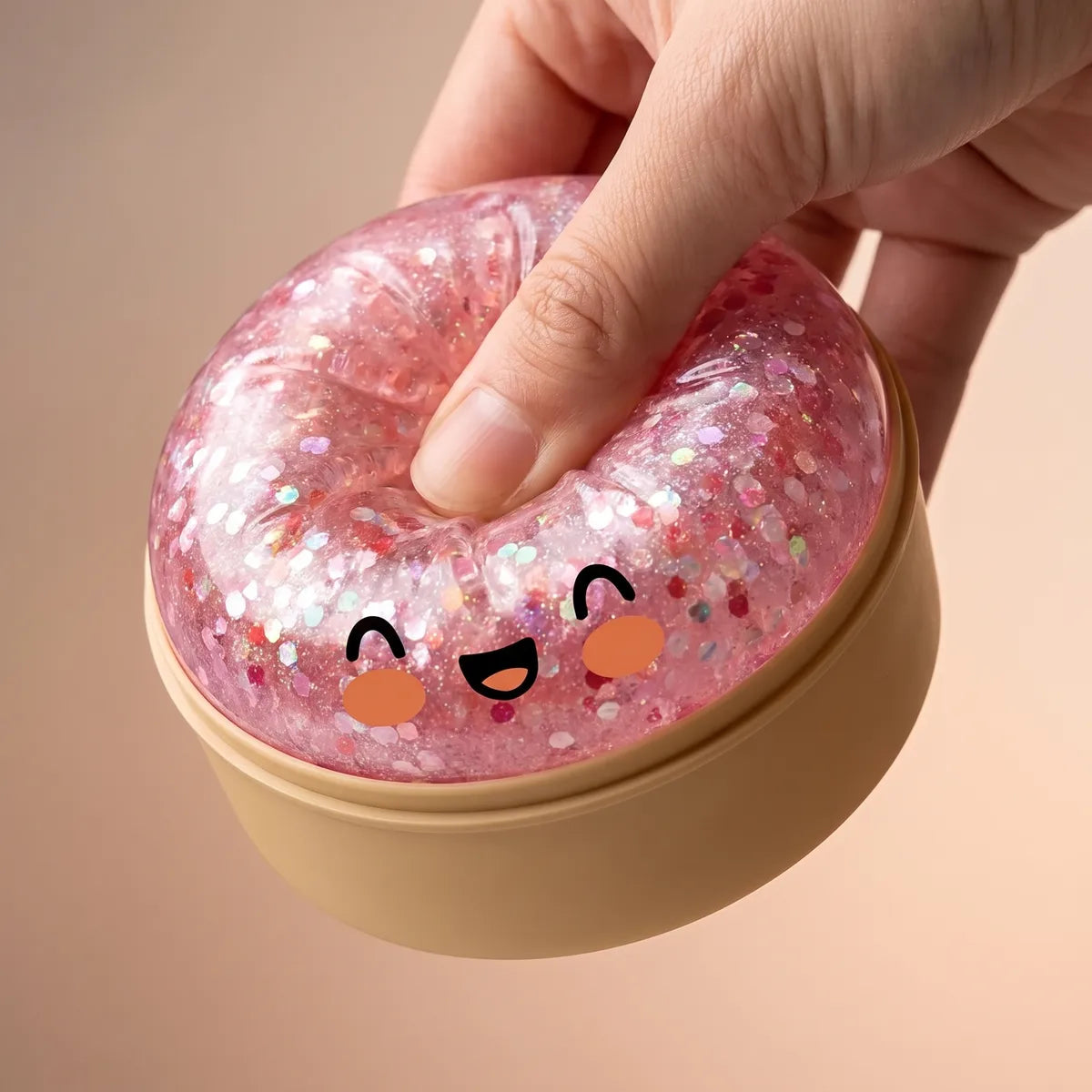 Bubblegum Pink Sparkle Dumpling Squishy — squishy dumpling toy