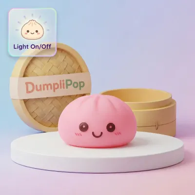 Dreamy Pink Squishy Dumpling Light — squishy dumpling toy