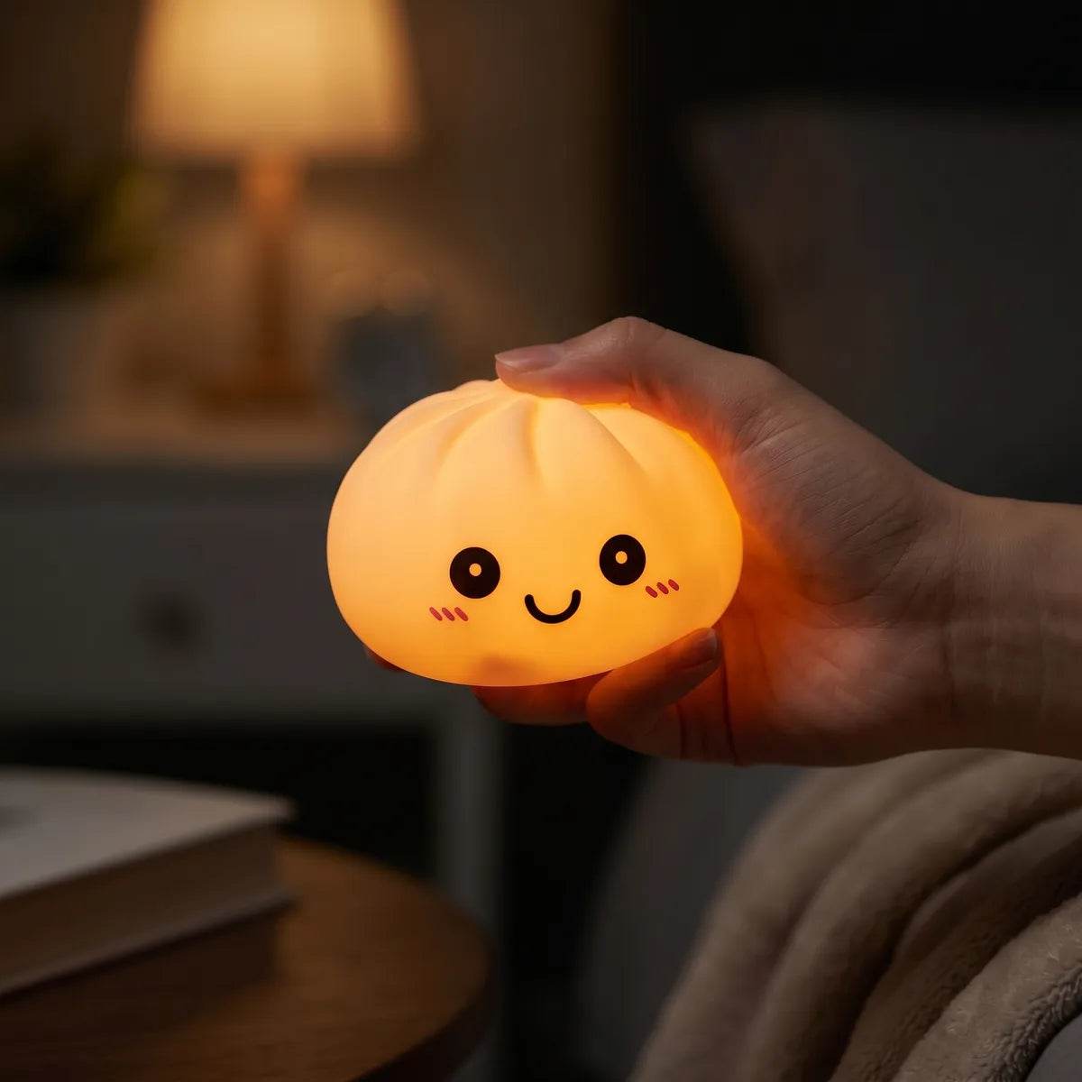 Dreamy Pink Squishy Dumpling Light — squishy dumpling toy