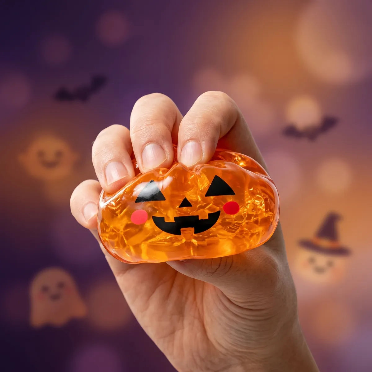 Glowing Pumpkin Halloween Dumpling Squishy — squishy dumpling toy
