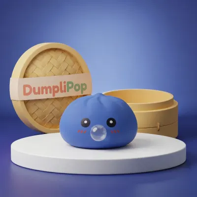 Puffy Purple Blow Dumpling Squishy — squishy dumpling toy