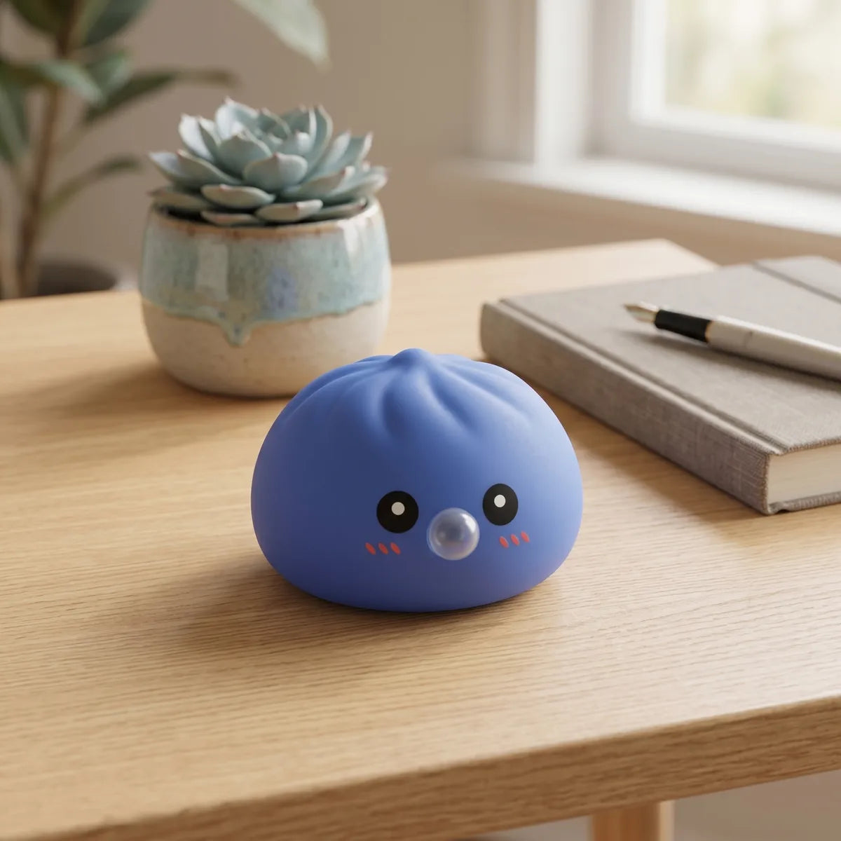 Puffy Purple Blow Dumpling Squishy — squishy dumpling toy