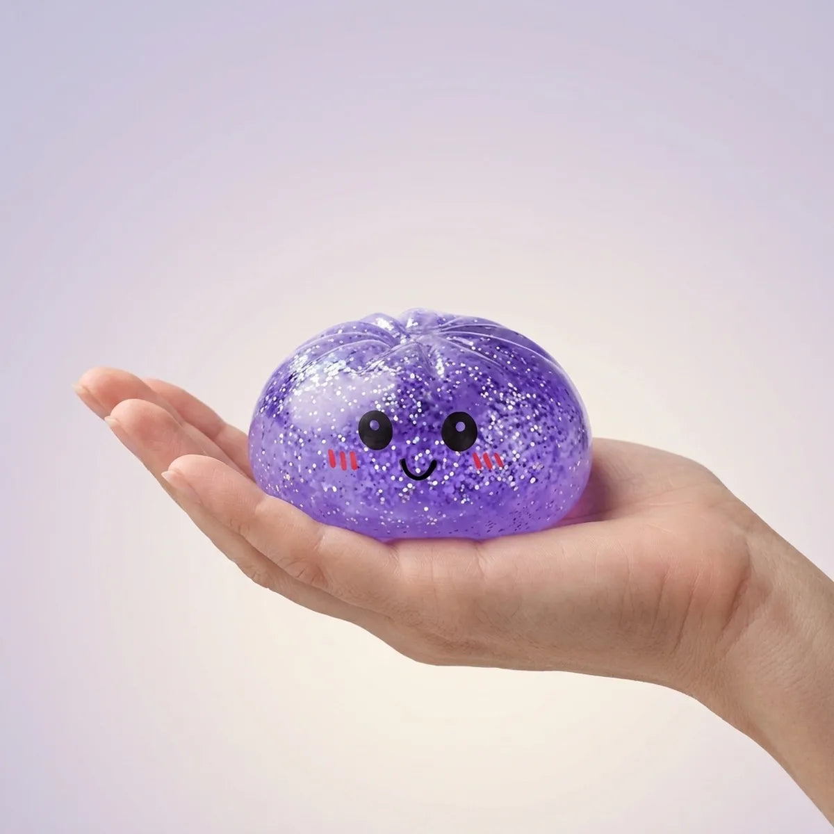 Dreamy Purple Glitter Dumpling Squishy — squishy dumpling toy