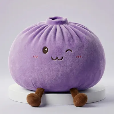 Snuggly Purple Large Dumpling Squishy Toy — squishy dumpling toy